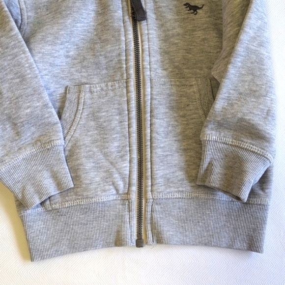 next uk comfy neutral gray zip-up hoodie sweatshirt 12-18 months baby boy - Picture 3 of 5